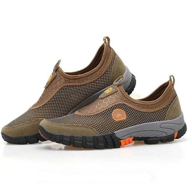 Mens Hiking Shoes - Breathable Comfy Mountaineering Footwear