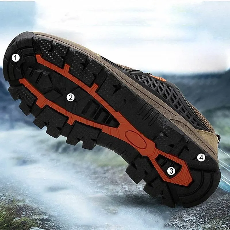 Mens Hiking Shoes - Breathable Comfy Mountaineering Footwear