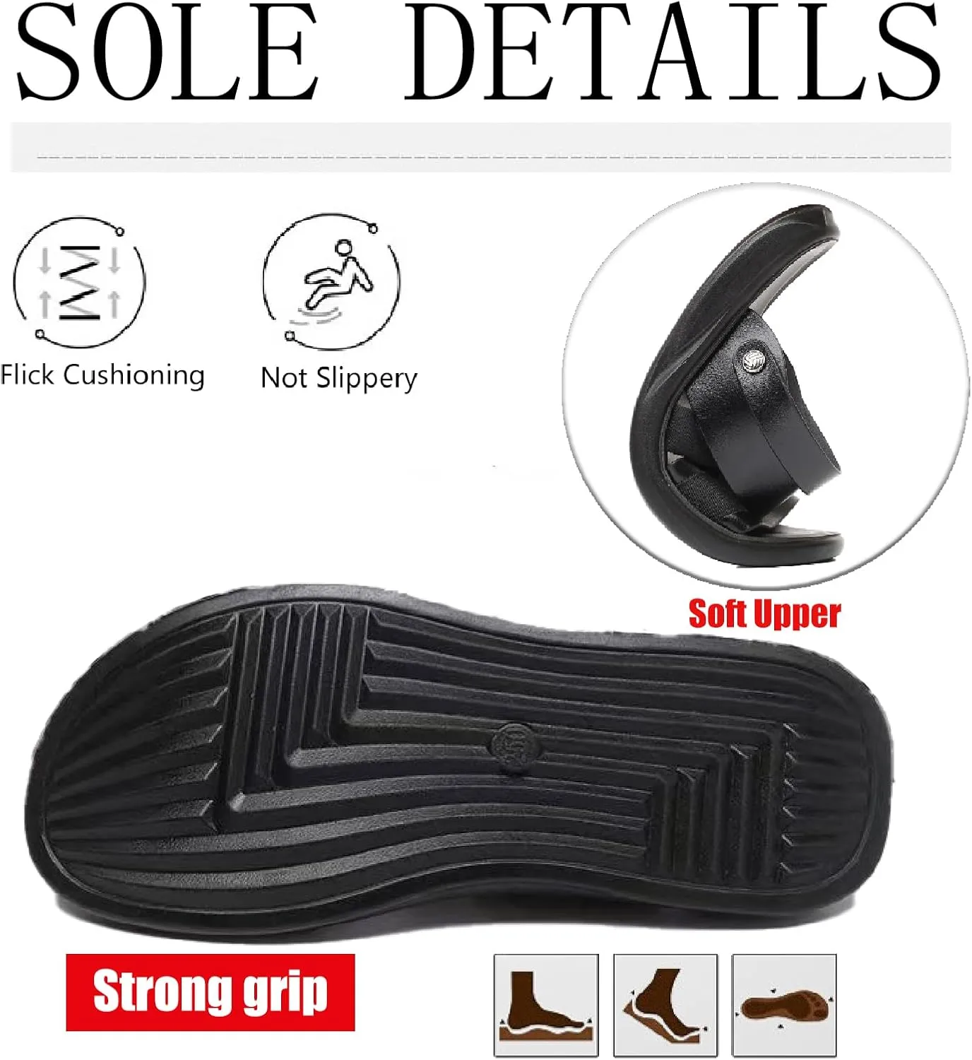 Men's Leather Casual Flat Sandals with Adjustable Dual-Purpose Strap Comfort Soft Bottom Open Toe Slip-On Slides Summer Anti-Slip Beach Sandals