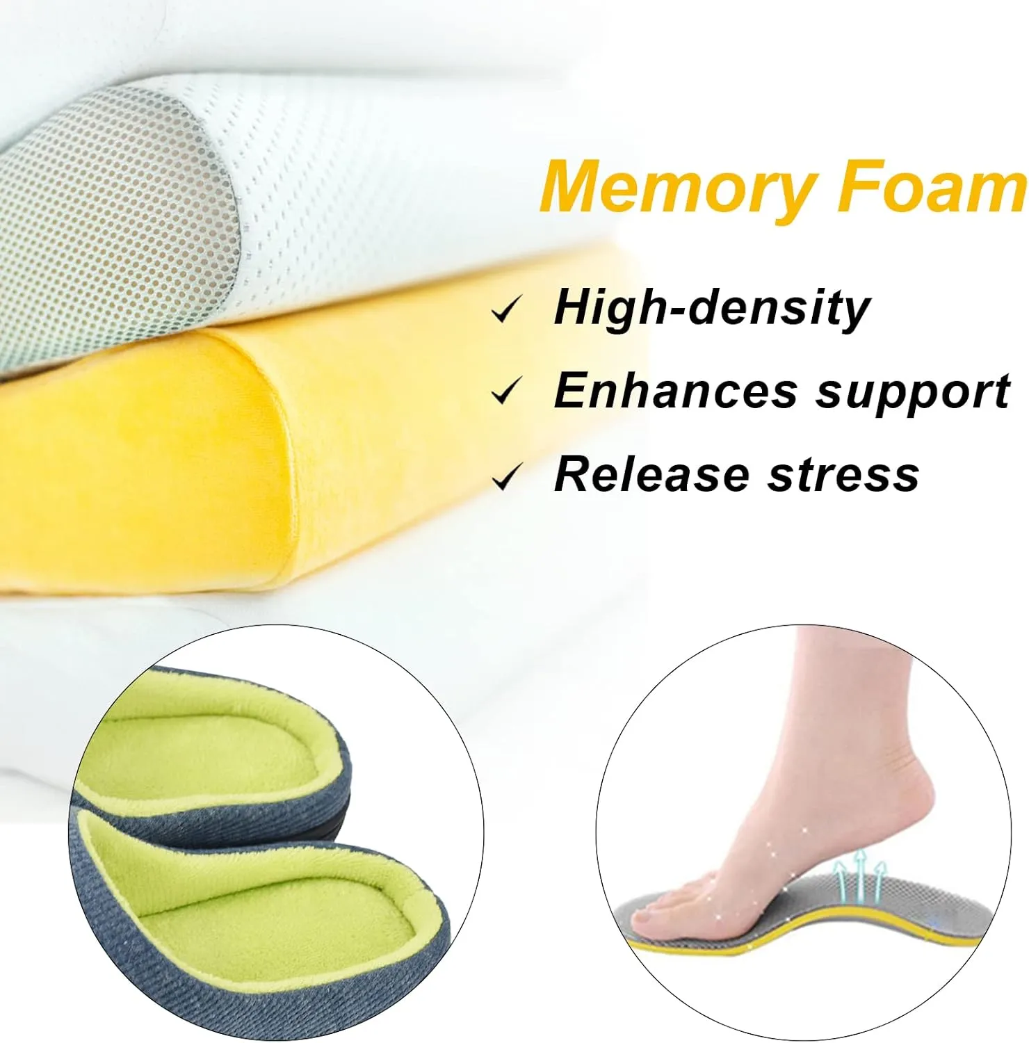 Men's Memory Foam Slippers, Comfy House Shoes, Cozy Men's Slippers with Warm Soft Coral Fleece Lining