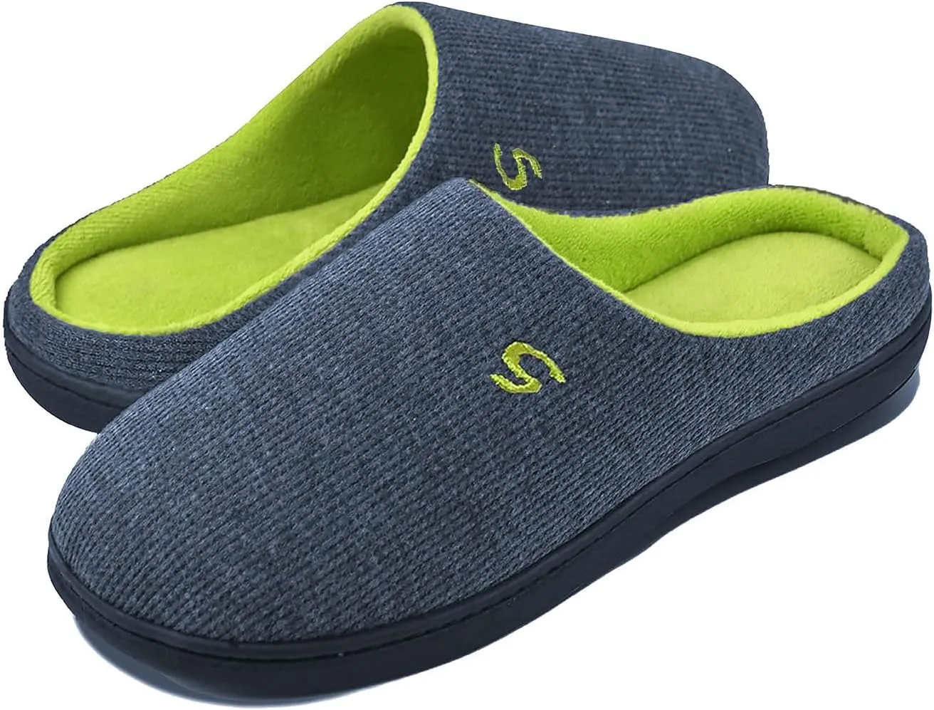 Men's Memory Foam Slippers, Comfy House Shoes, Cozy Men's Slippers with Warm Soft Coral Fleece Lining