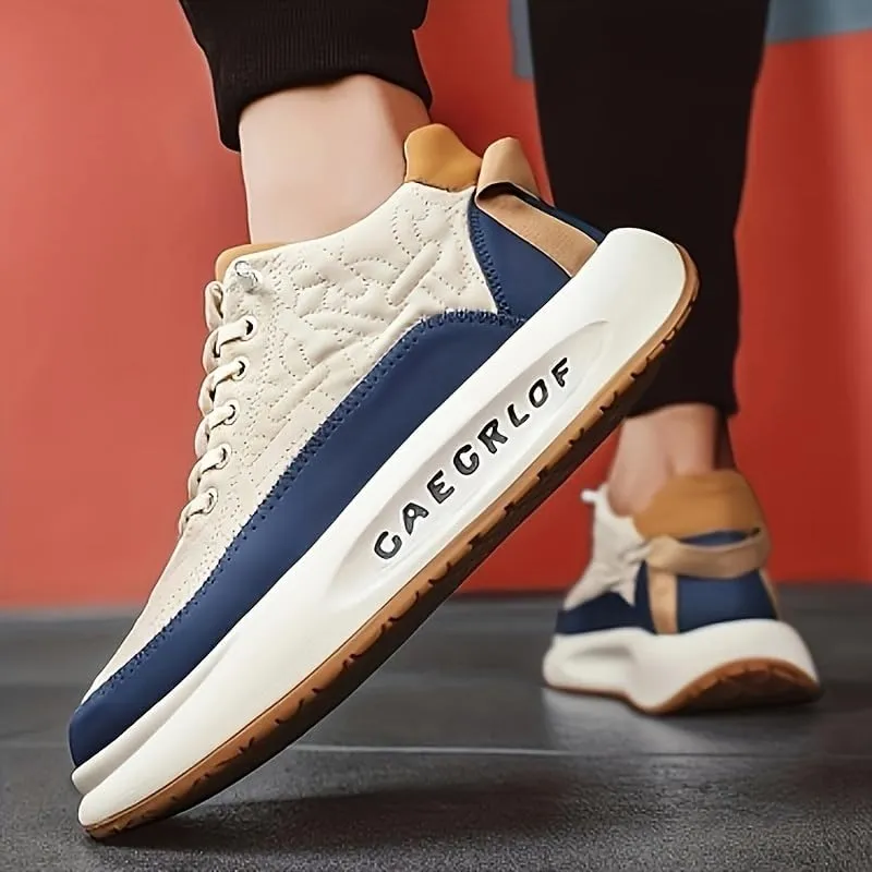 Men's Stylish Chunky Skate Shoes - Trendy Street Style with Comfy Non-Slip Soft Sole for Outdoor & Casual Wear