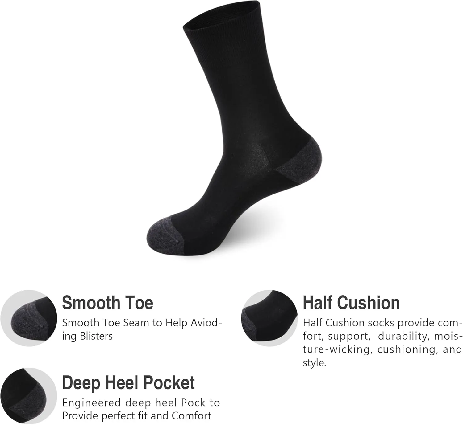 Men's Ultra-Light Thermal Socks - Thin Warm Heat Socks with Self Heat Yarn, Great Gift