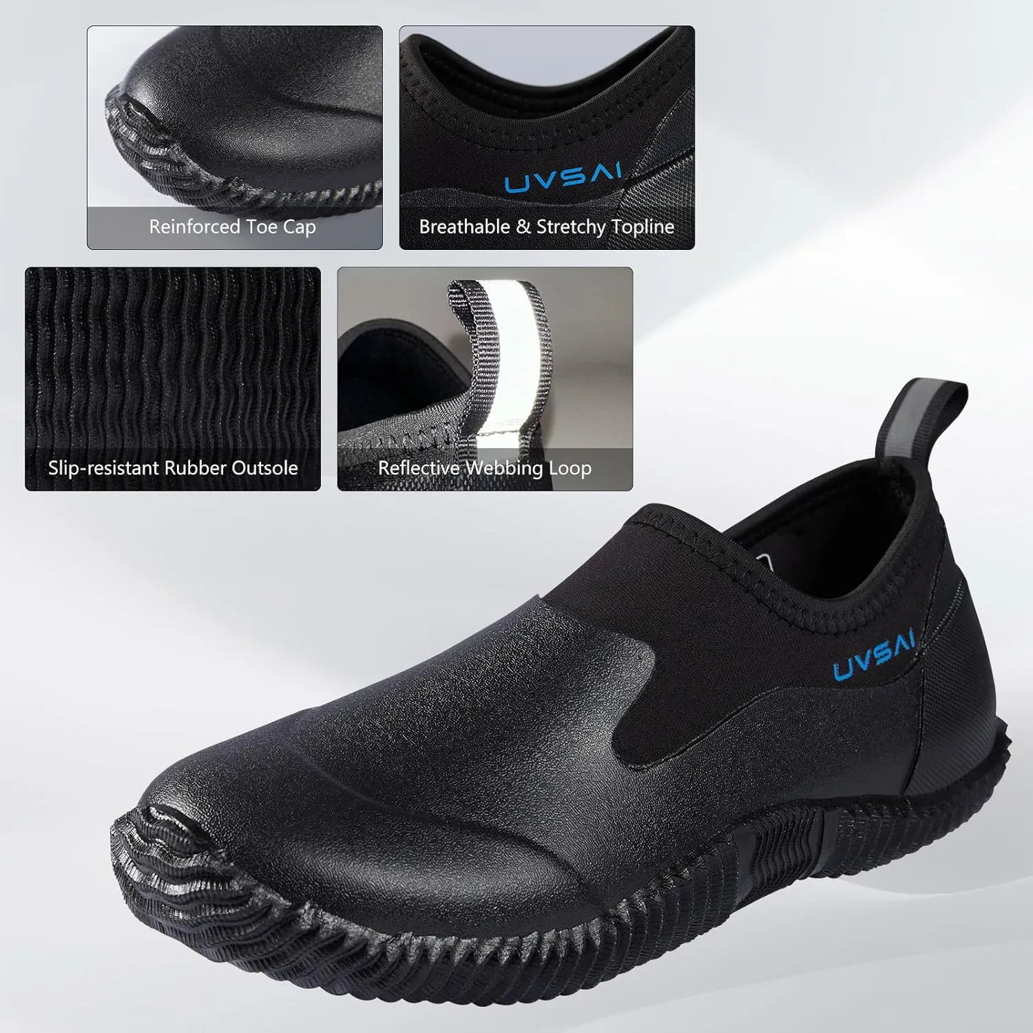 Men’s Waterproof Garden Shoes Rain Boots Slip-On Footwear for Gardening Farming Camping Lawn Care Yard Work
