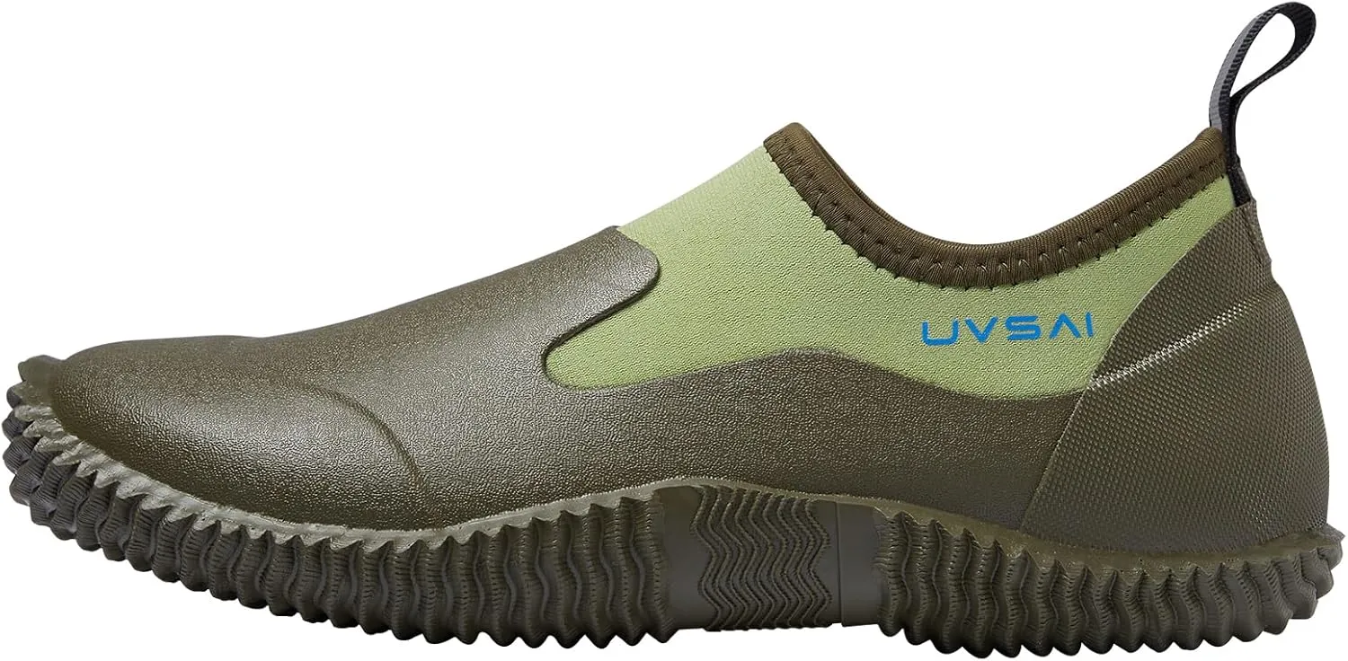 Men’s Waterproof Garden Shoes Rain Boots Slip-On Footwear for Gardening Farming Camping Lawn Care Yard Work