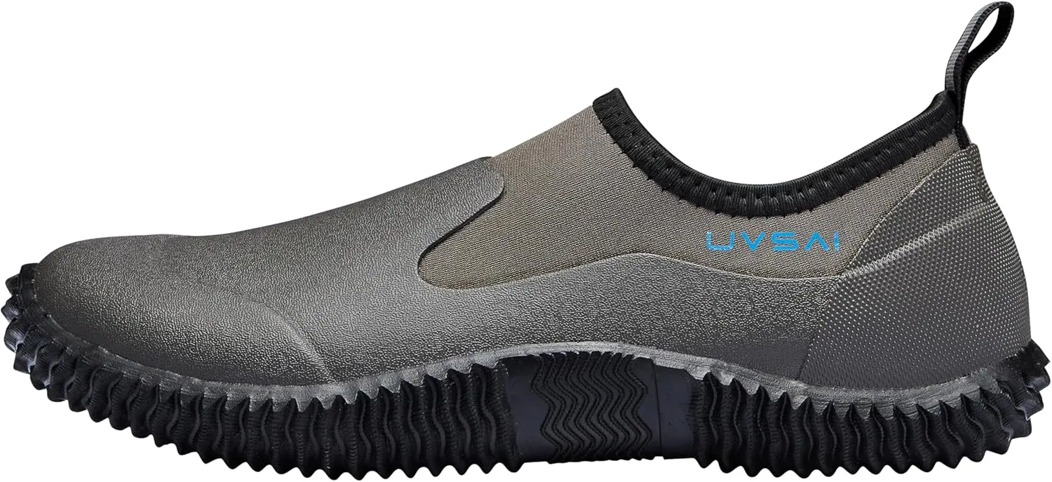 Men’s Waterproof Garden Shoes Rain Boots Slip-On Footwear for Gardening Farming Camping Lawn Care Yard Work