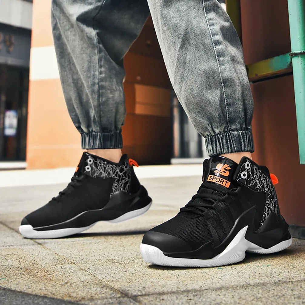 Men's Women's Basketball Shoes High Top Ultra-Light Fashion Anti Slip Breathable Sneakers
