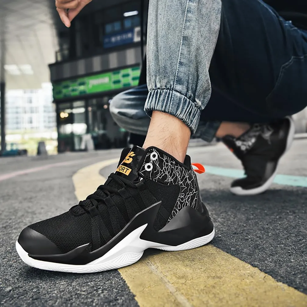 Men's Women's Basketball Shoes High Top Ultra-Light Fashion Anti Slip Breathable Sneakers