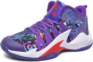 Men's Women's Basketball Shoes High Top Ultra-Light Fashion Anti Slip Breathable Sneakers