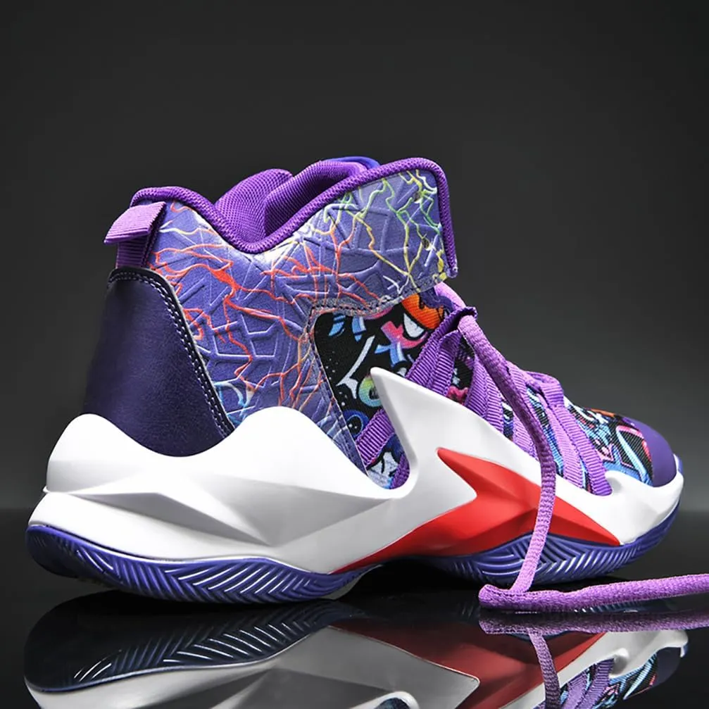 Men's Women's Basketball Shoes High Top Ultra-Light Fashion Anti Slip Breathable Sneakers