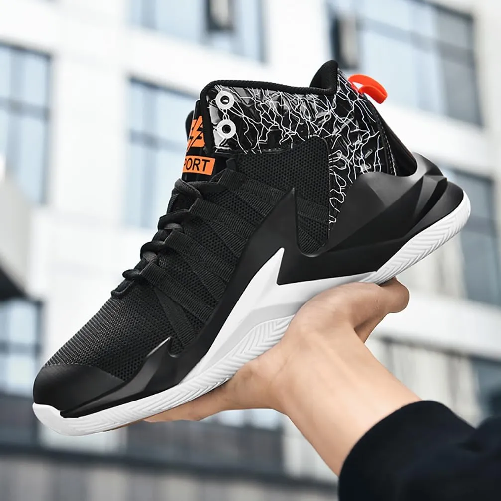 Men's Women's Basketball Shoes High Top Ultra-Light Fashion Anti Slip Breathable Sneakers