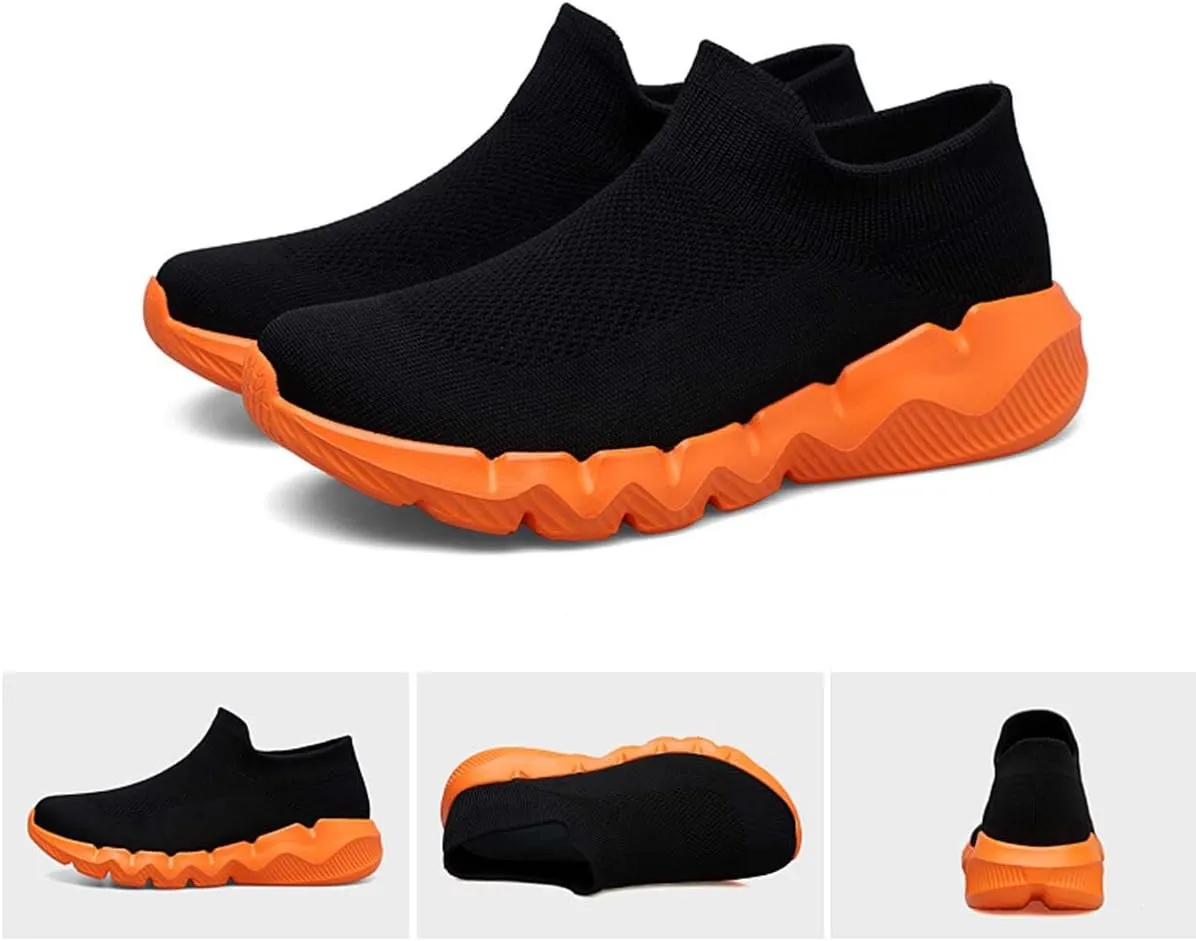 Men's Women's Knitted Mesh Fashion Breathable Ankle-High Road Running Shoes Soft Sneakers Shoes Trainers Shoes