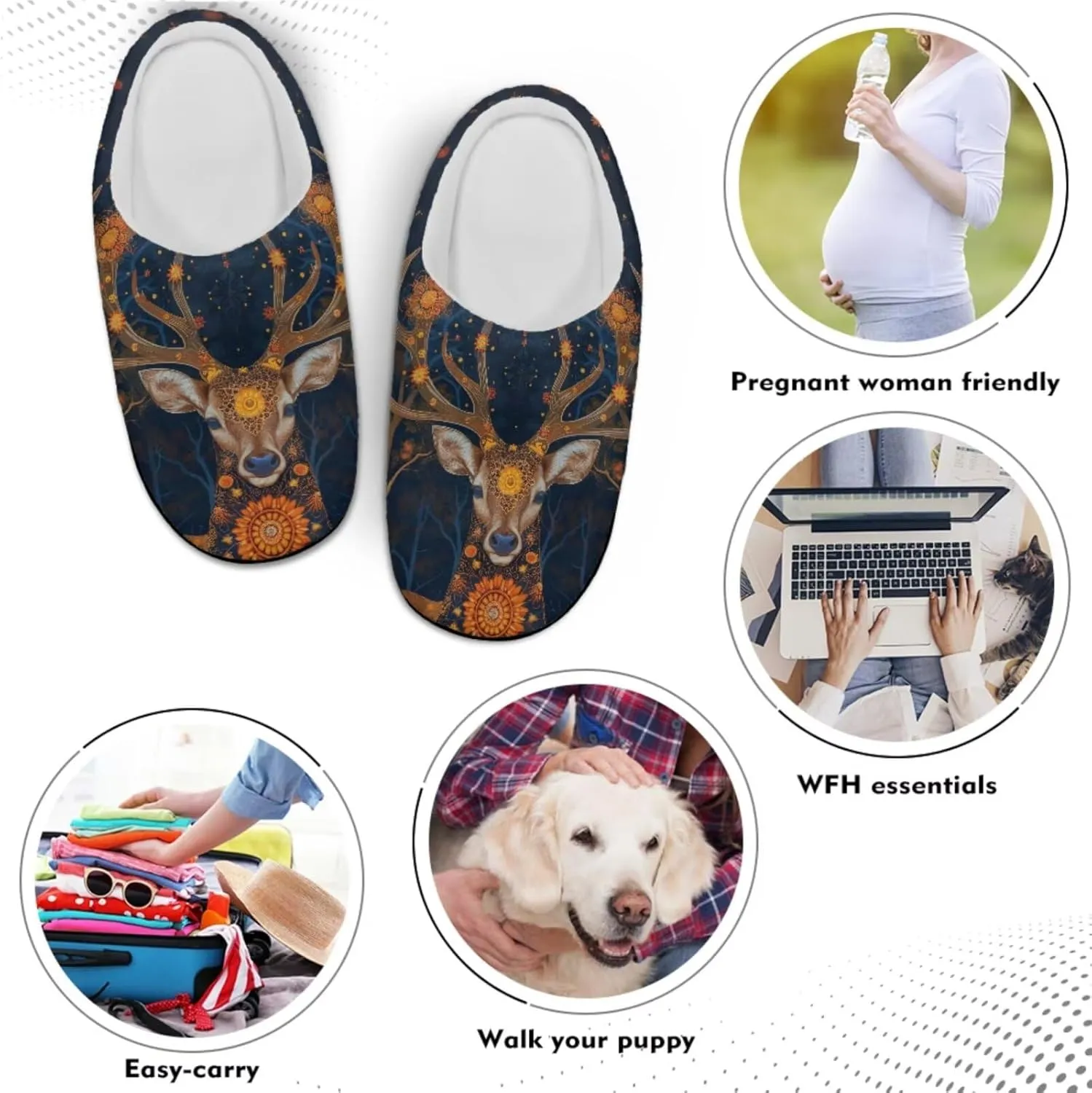 Men's Women's Non-slip Slippers, Flannel Warm Soft Cozy Slippers, House Bedroom Indoor/Outdoor Warm Shoes, Size 2-12
