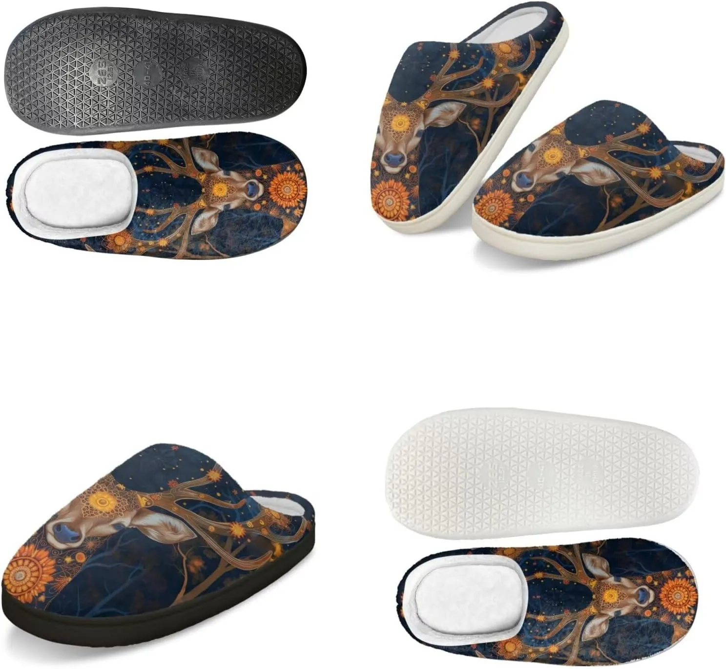Men's Women's Non-slip Slippers, Flannel Warm Soft Cozy Slippers, House Bedroom Indoor/Outdoor Warm Shoes, Size 2-12