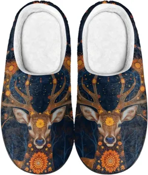 Men's Women's Non-slip Slippers, Flannel Warm Soft Cozy Slippers, House Bedroom Indoor/Outdoor Warm Shoes, Size 2-12