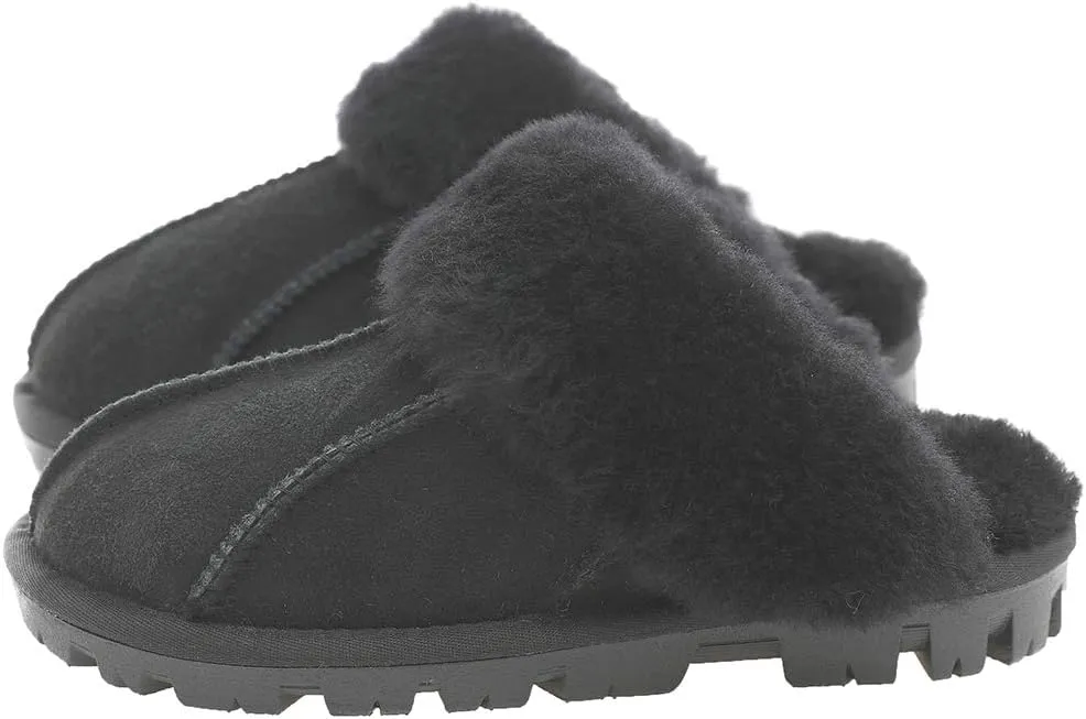 Millffy Unisex Comfy Sheepskin Leather Slippers Women's Handmade Wool Cuff Slippers Shoes for Men Indoor/Outdoor