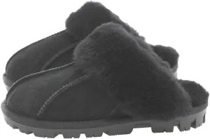 Millffy Unisex Comfy Sheepskin Leather Slippers Women's Handmade Wool Cuff Slippers Shoes for Men Indoor/Outdoor