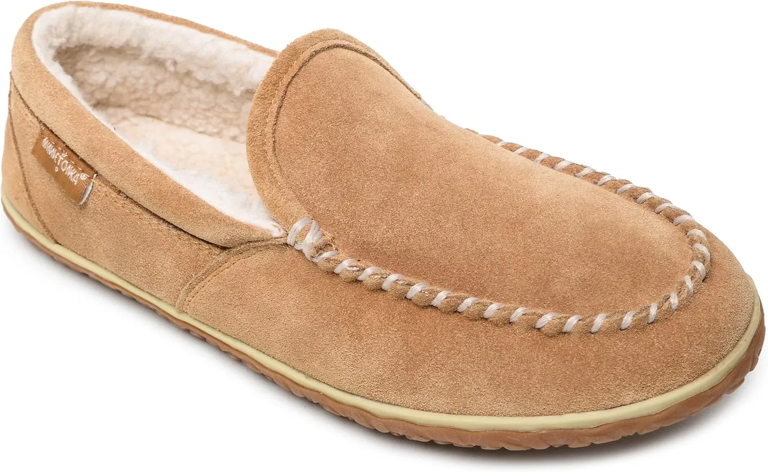 Minnetonka Men's Tilden Moccasin Slippers, Cinnamon, 10 W