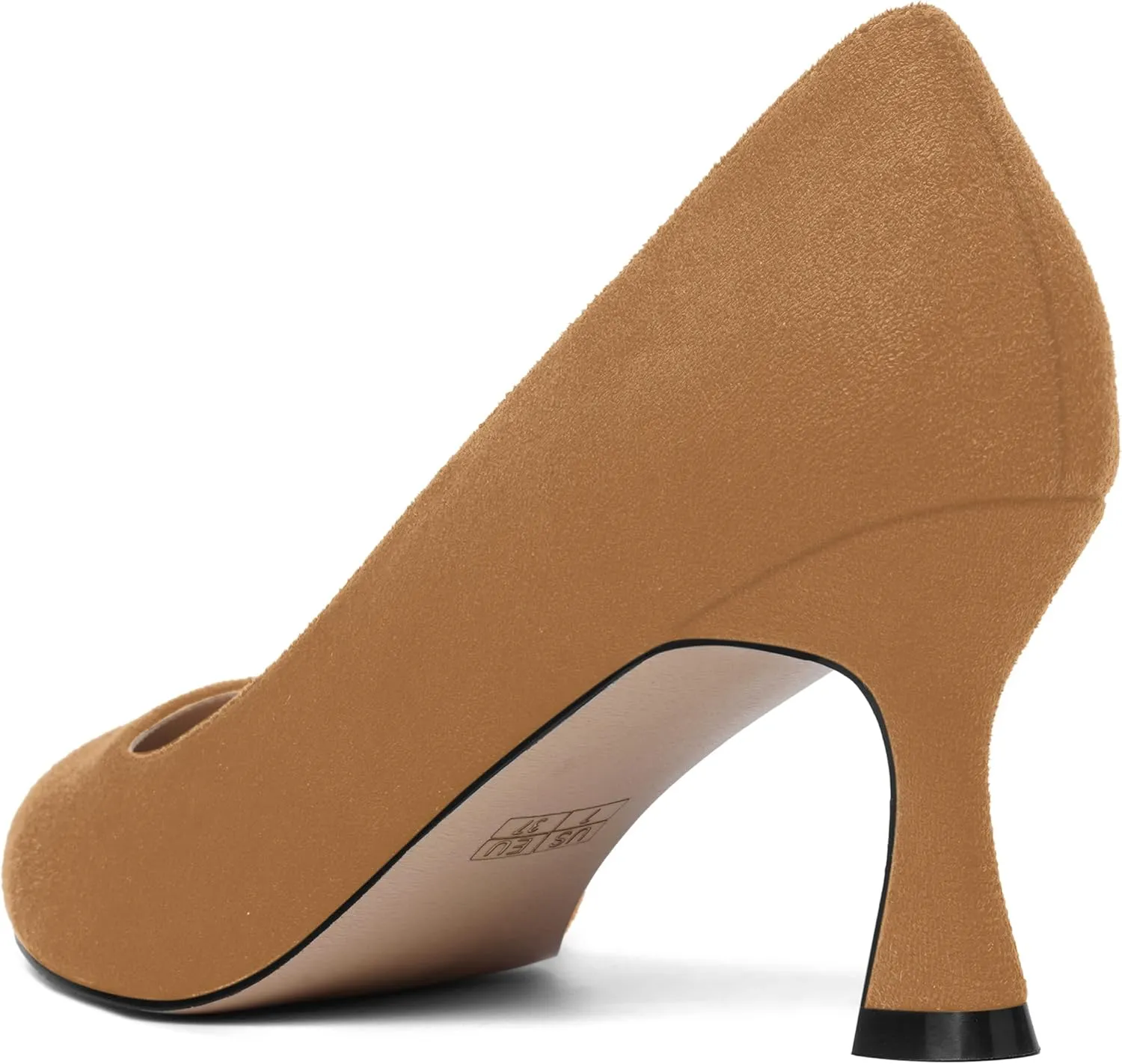 MOVINSTEPS Womens Pointed Toe Evening Sexy Suede Slip On Stiletto Mid Heel Pumps Shoes 2.5 Inch