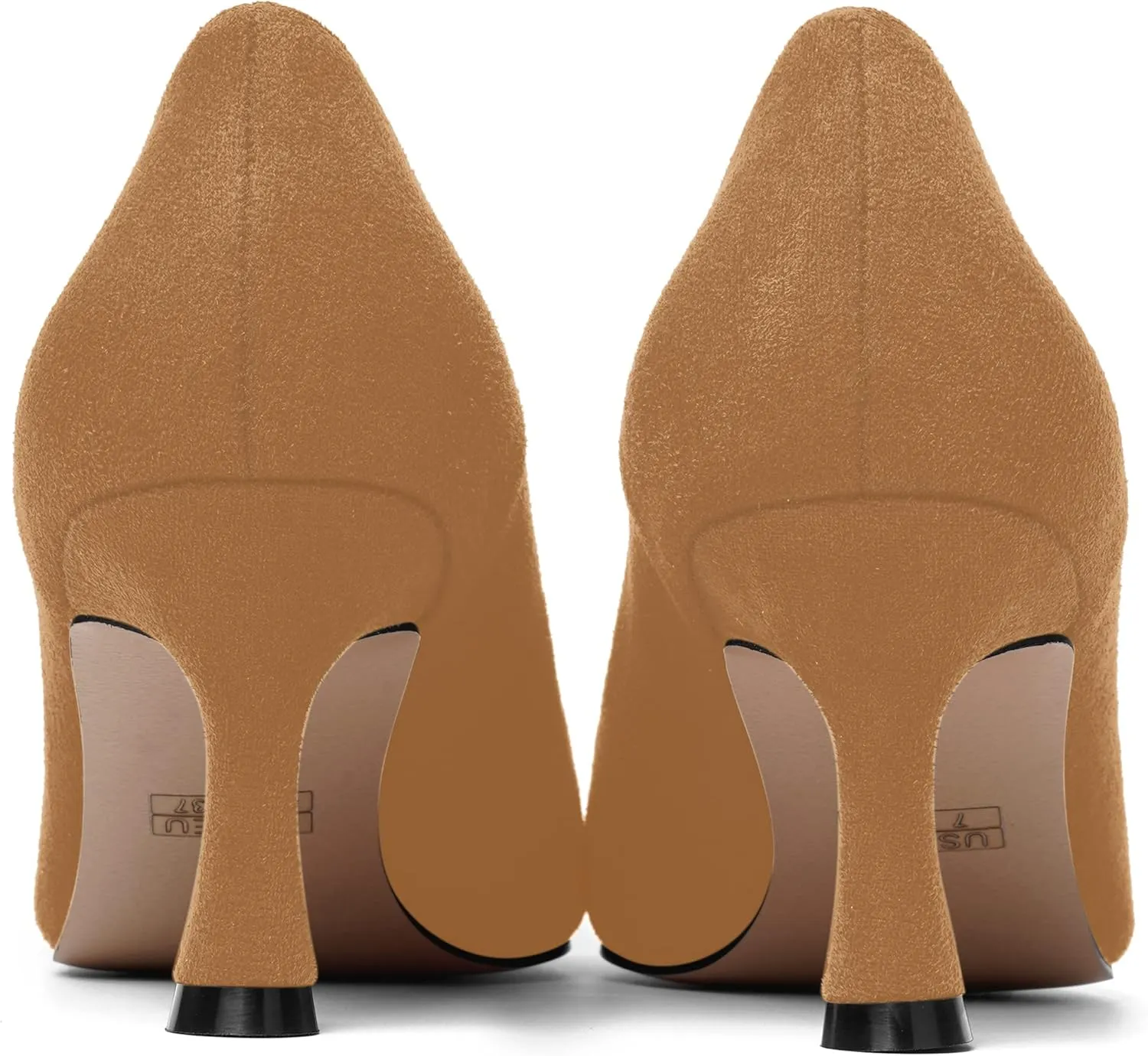 MOVINSTEPS Womens Pointed Toe Evening Sexy Suede Slip On Stiletto Mid Heel Pumps Shoes 2.5 Inch