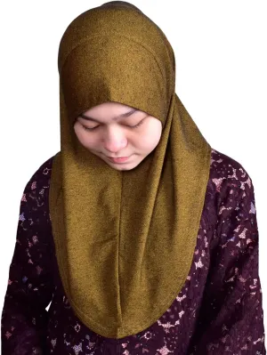 MuLanLegend Nur Denim Hijab | One Piece Instant Slip on Head Scarf | Lightweight Stretchy Soft Comfy Cover for Girls