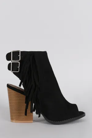 Mule Falling Qupid Heel Overnight delivery Expansive variety Fringe Buckle Chunky