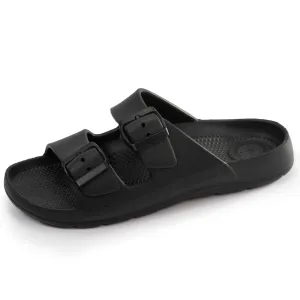 Mules claquettes Femme ajustable Noir
