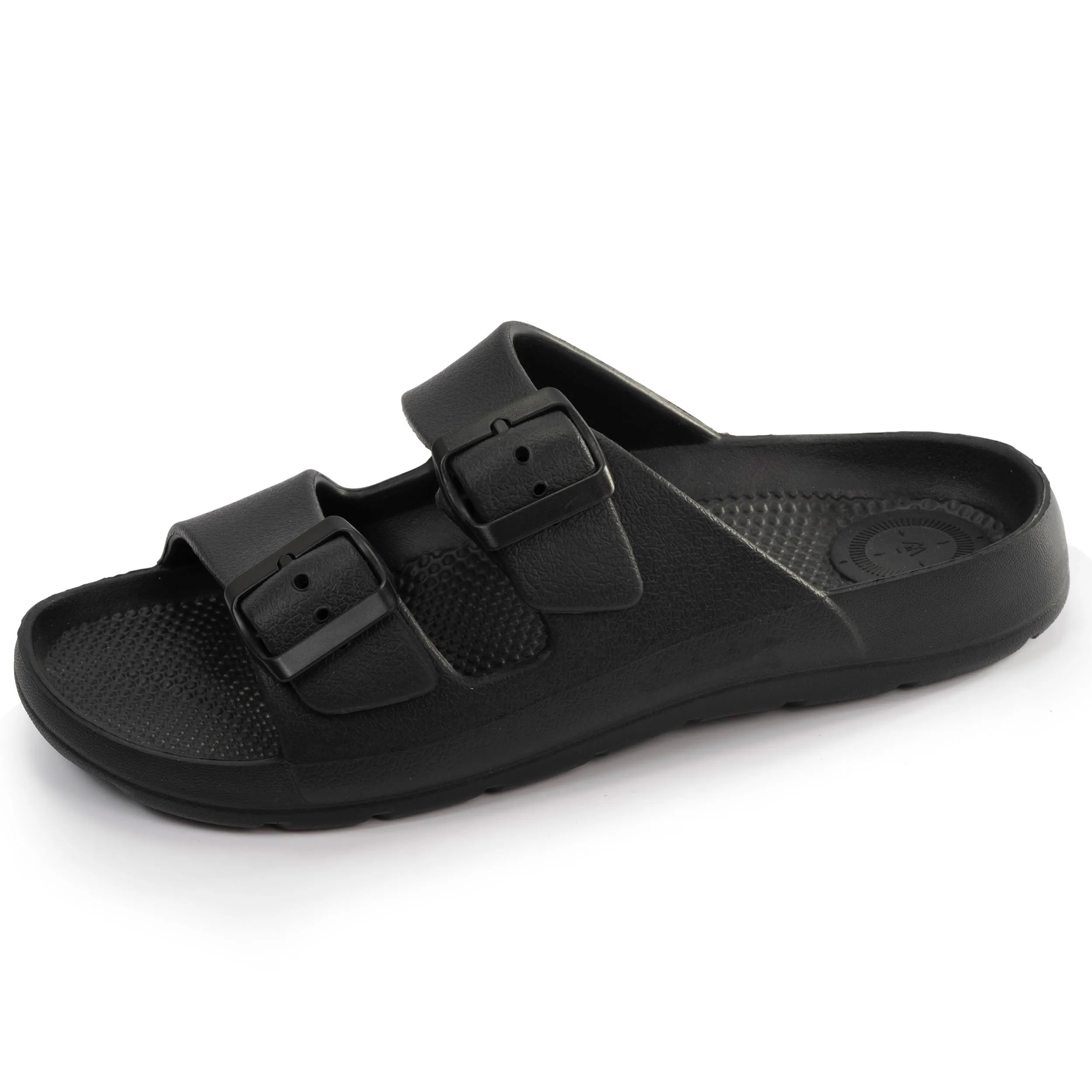 Mules claquettes Femme ajustable Noir