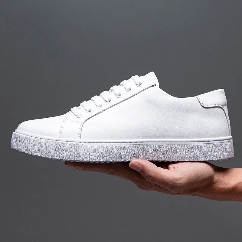 Nanccy Men's trendy sneakers British style polished casual shoes