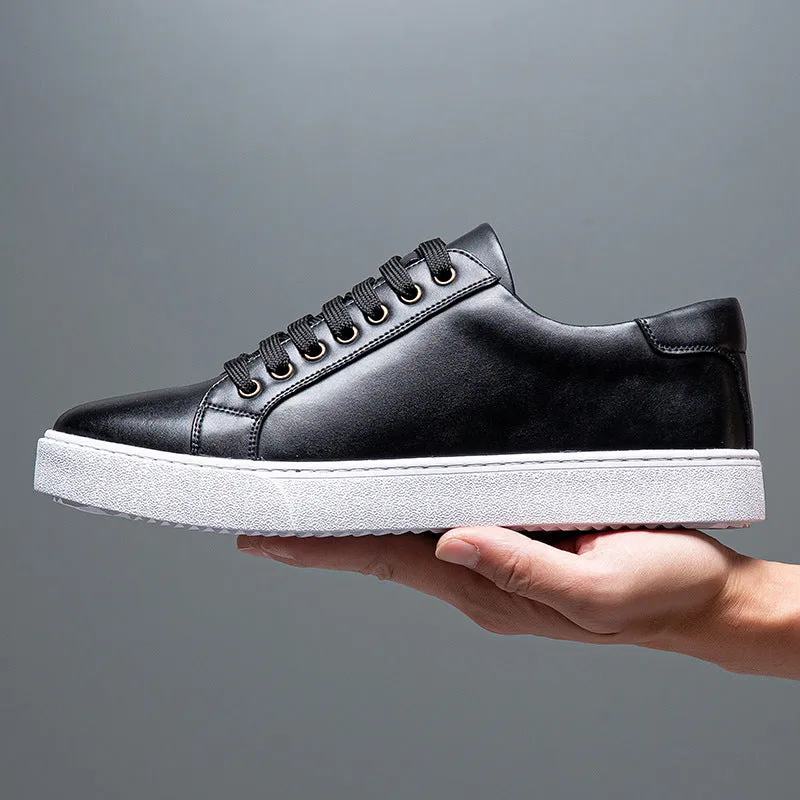 Nanccy Men's trendy sneakers British style polished casual shoes
