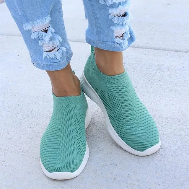Nanccy - Women Stretchy Slip-on Mesh Bunion Corrector Sneakers