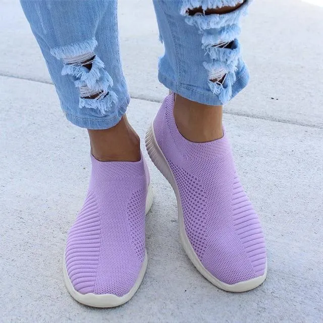 Nanccy - Women Stretchy Slip-on Mesh Bunion Corrector Sneakers