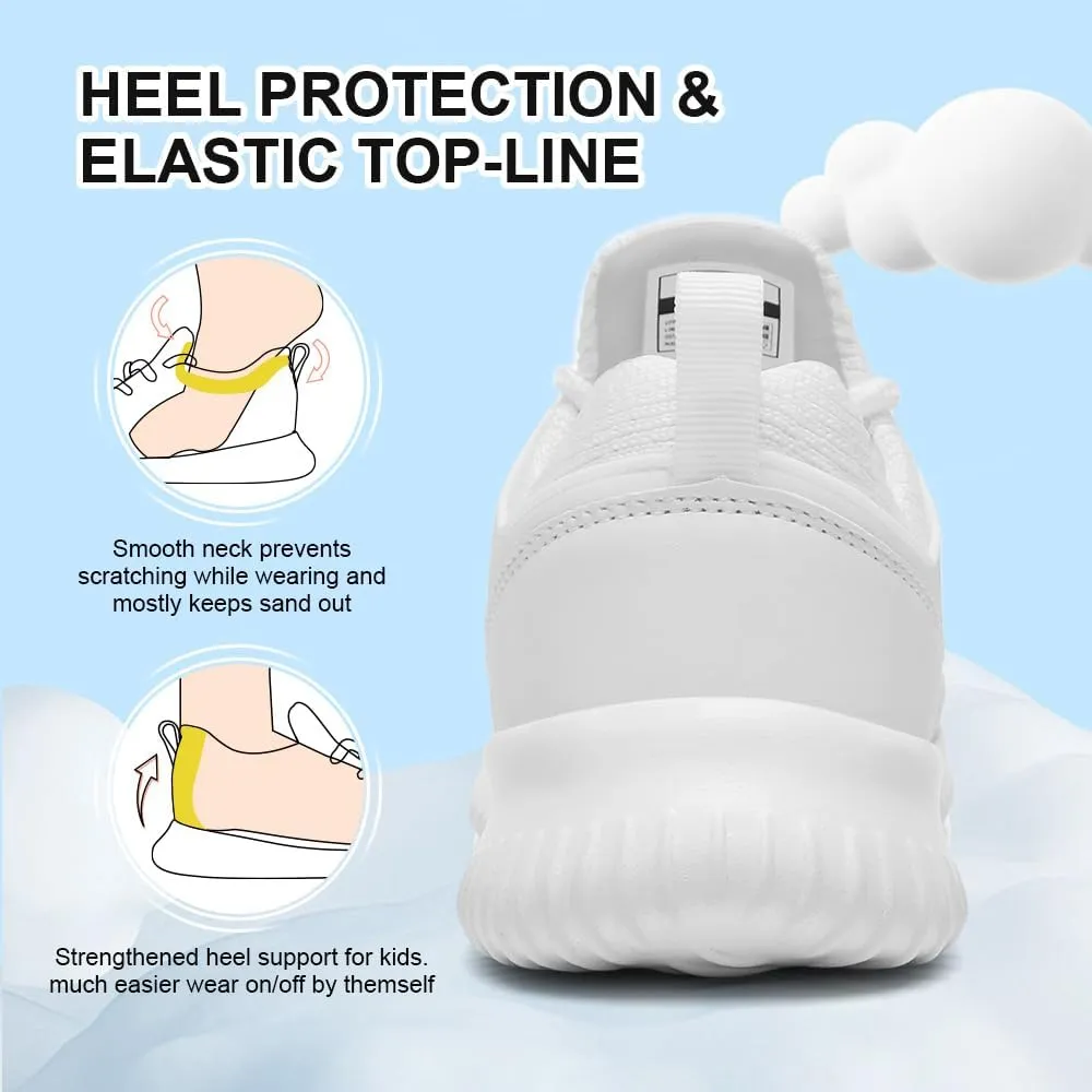 nerteo Girls Shoes Slip on Boys Kids Sneakers Lightweight Tennis Running Walking Gym Fashion Shoes for Little Kid/Big Kid