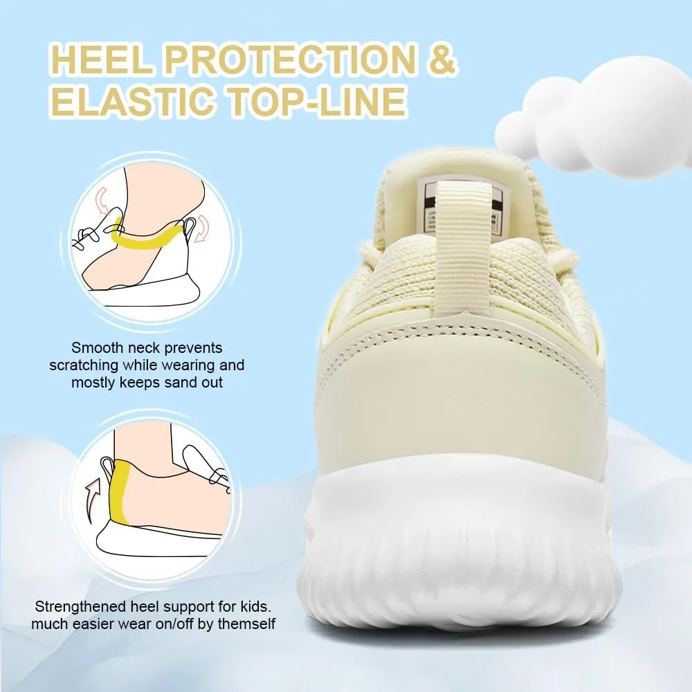 nerteo Girls Shoes Slip on Boys Kids Sneakers Lightweight Tennis Running Walking Gym Fashion Shoes for Little Kid/Big Kid
