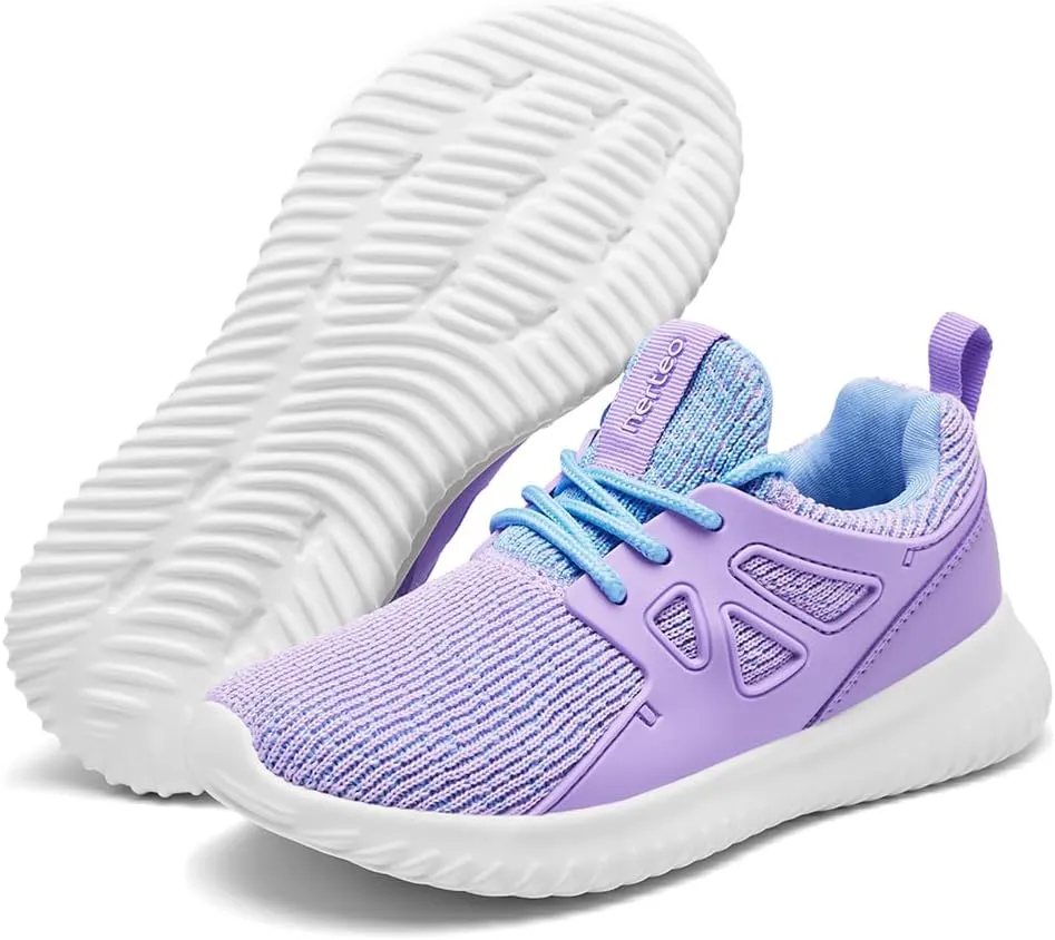 nerteo Girls Shoes Slip on Boys Kids Sneakers Lightweight Tennis Running Walking Gym Fashion Shoes for Little Kid/Big Kid