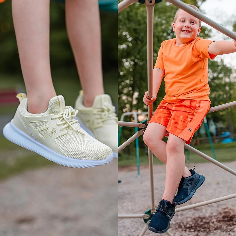 nerteo Girls Shoes Slip on Boys Kids Sneakers Lightweight Tennis Running Walking Gym Fashion Shoes for Little Kid/Big Kid