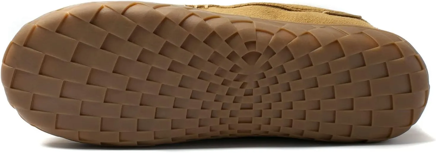 NewDenBer Men's Moccasin Slippers Warm Memory Foam Suede Soft Plush Lined Slip on Indoor Outdoor House Shoes