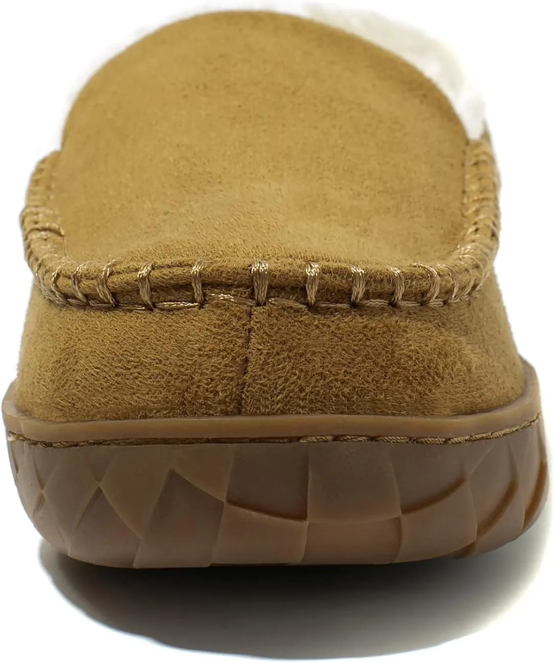 NewDenBer Men's Moccasin Slippers Warm Memory Foam Suede Soft Plush Lined Slip on Indoor Outdoor House Shoes