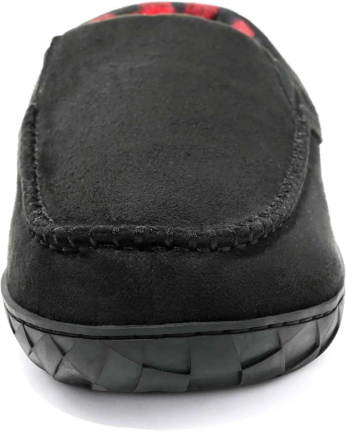 NewDenBer Men's Moccasin Slippers Warm Memory Foam Suede Soft Plush Lined Slip on Indoor Outdoor House Shoes