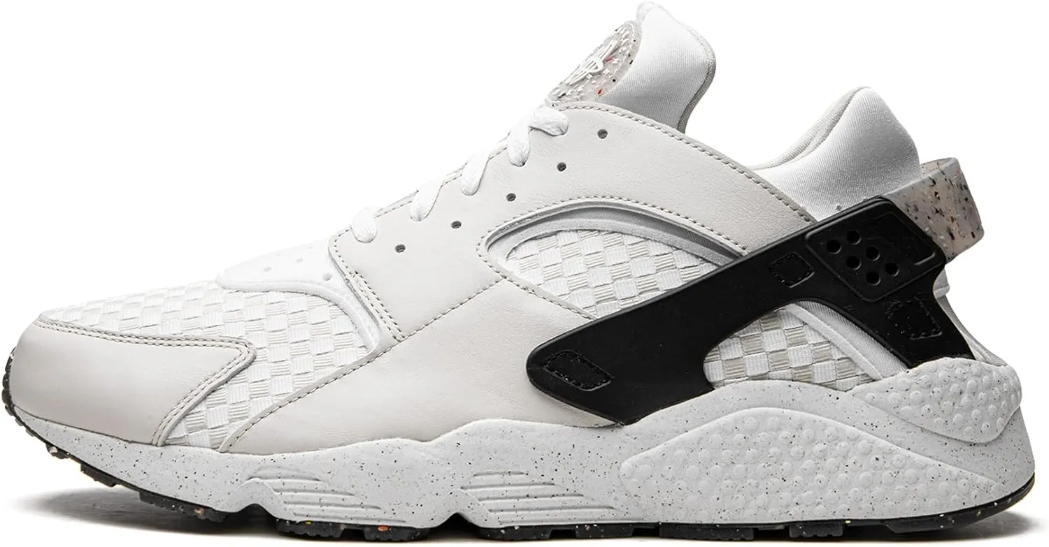 Nike Men's Air Huarache Crater Premium Running Shoes, Light Bone/White-black-volt, 8.5