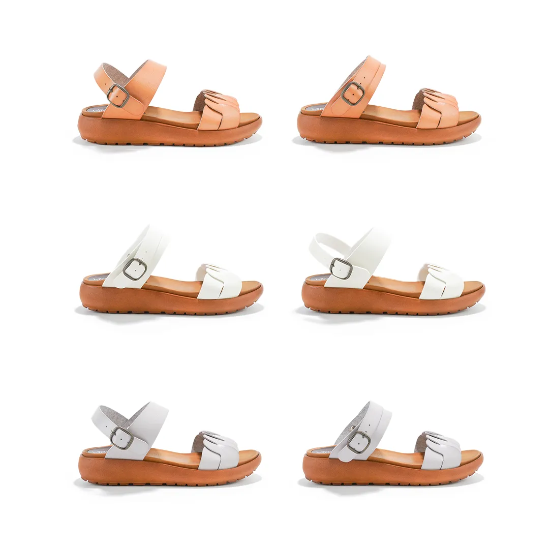 No.8305A Flower Cut Wedge Sandal