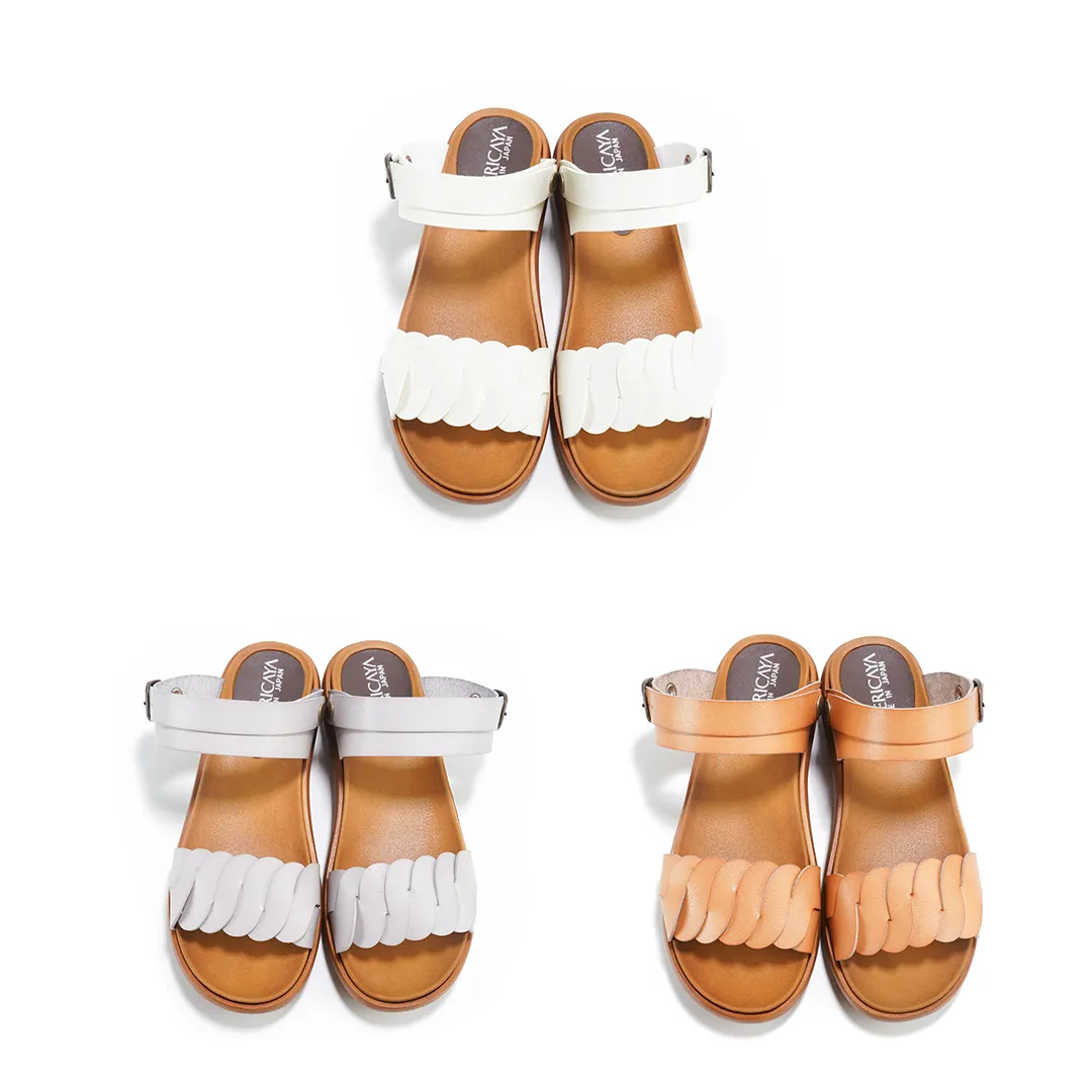 No.8305A Flower Cut Wedge Sandal