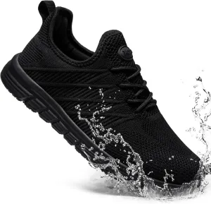 Non Slip Work Shoes for Women Food Service Lightweight Waterproof Kitchen Chef Shoe Restaurant Walking Sneakers Nursing Slip Resistant Footwear, Black