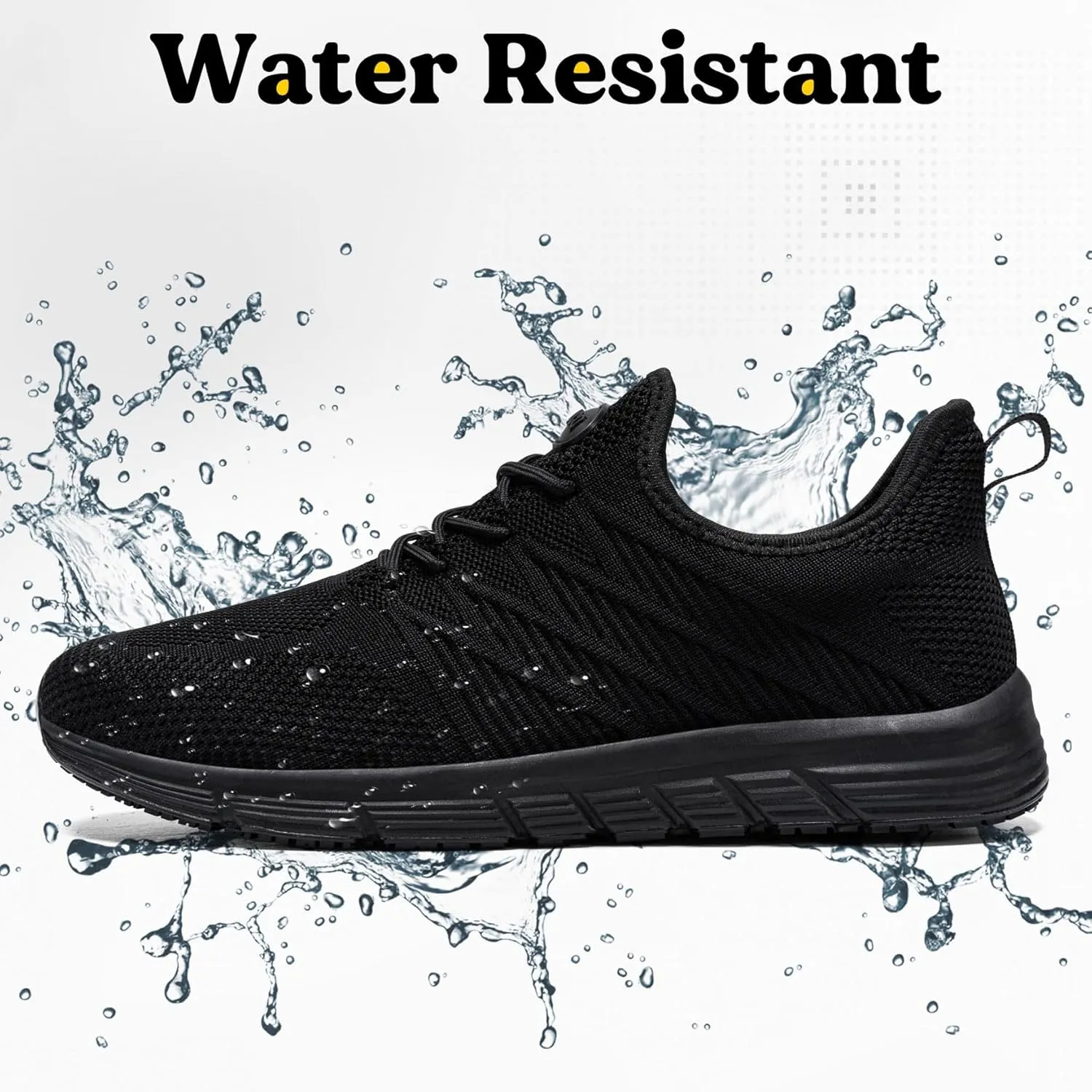 Non Slip Work Shoes for Women Food Service Lightweight Waterproof Kitchen Chef Shoe Restaurant Walking Sneakers Nursing Slip Resistant Footwear, Black