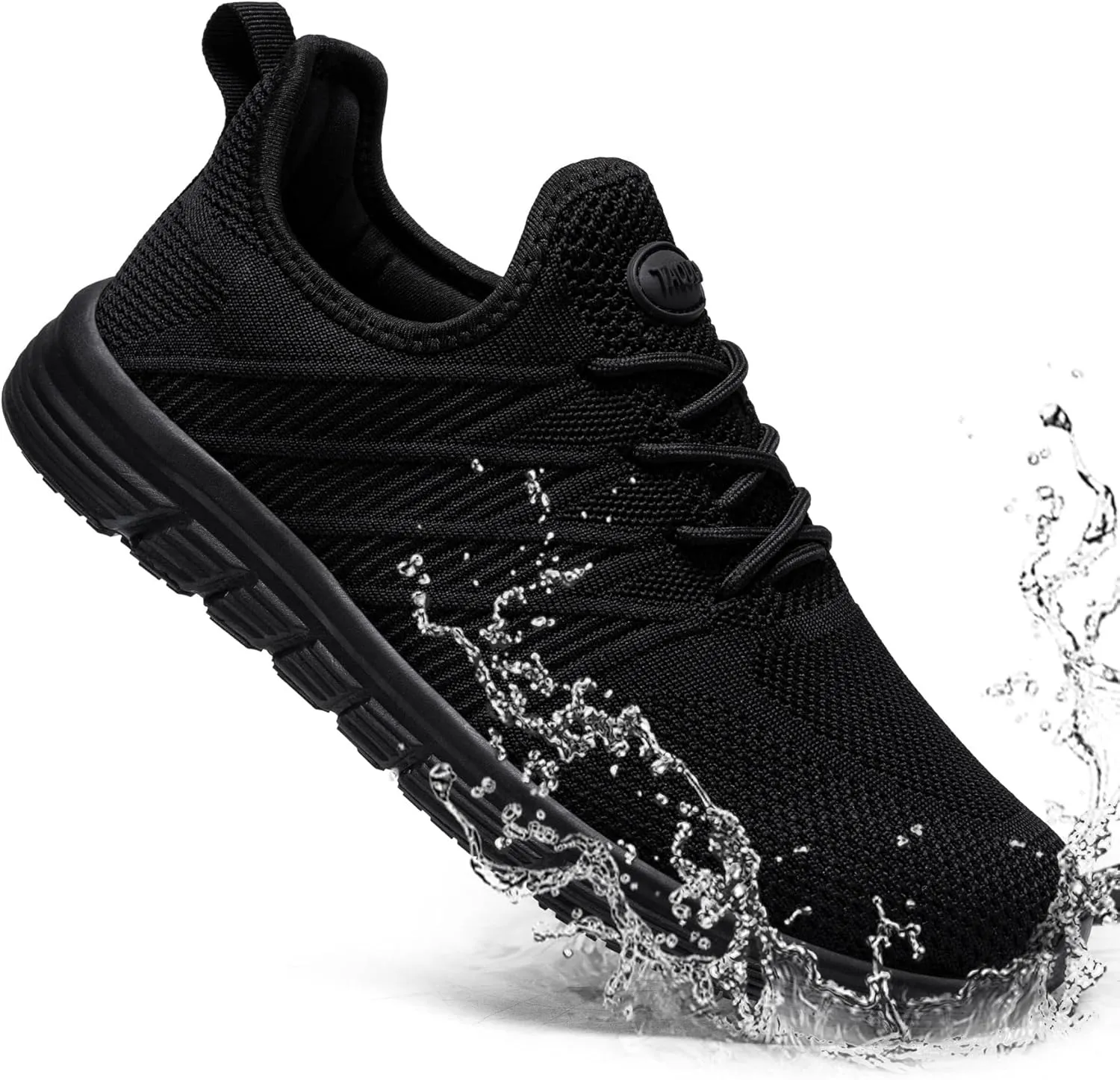 Non Slip Work Shoes for Women Food Service Lightweight Waterproof Kitchen Chef Shoe Restaurant Walking Sneakers Nursing Slip Resistant Footwear, Black