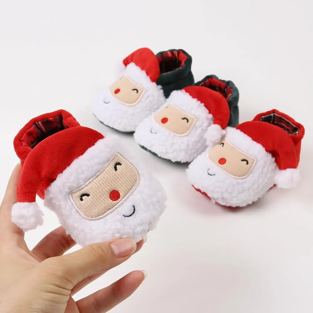 Ohwawadi Infant Baby Boys Girls Slippers Cozy Fleece Booties Soft Bottom Warm Cartoon Socks Newborn Crib Shoes