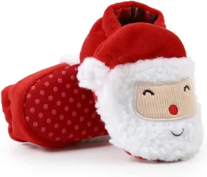 Ohwawadi Infant Baby Boys Girls Slippers Cozy Fleece Booties Soft Bottom Warm Cartoon Socks Newborn Crib Shoes