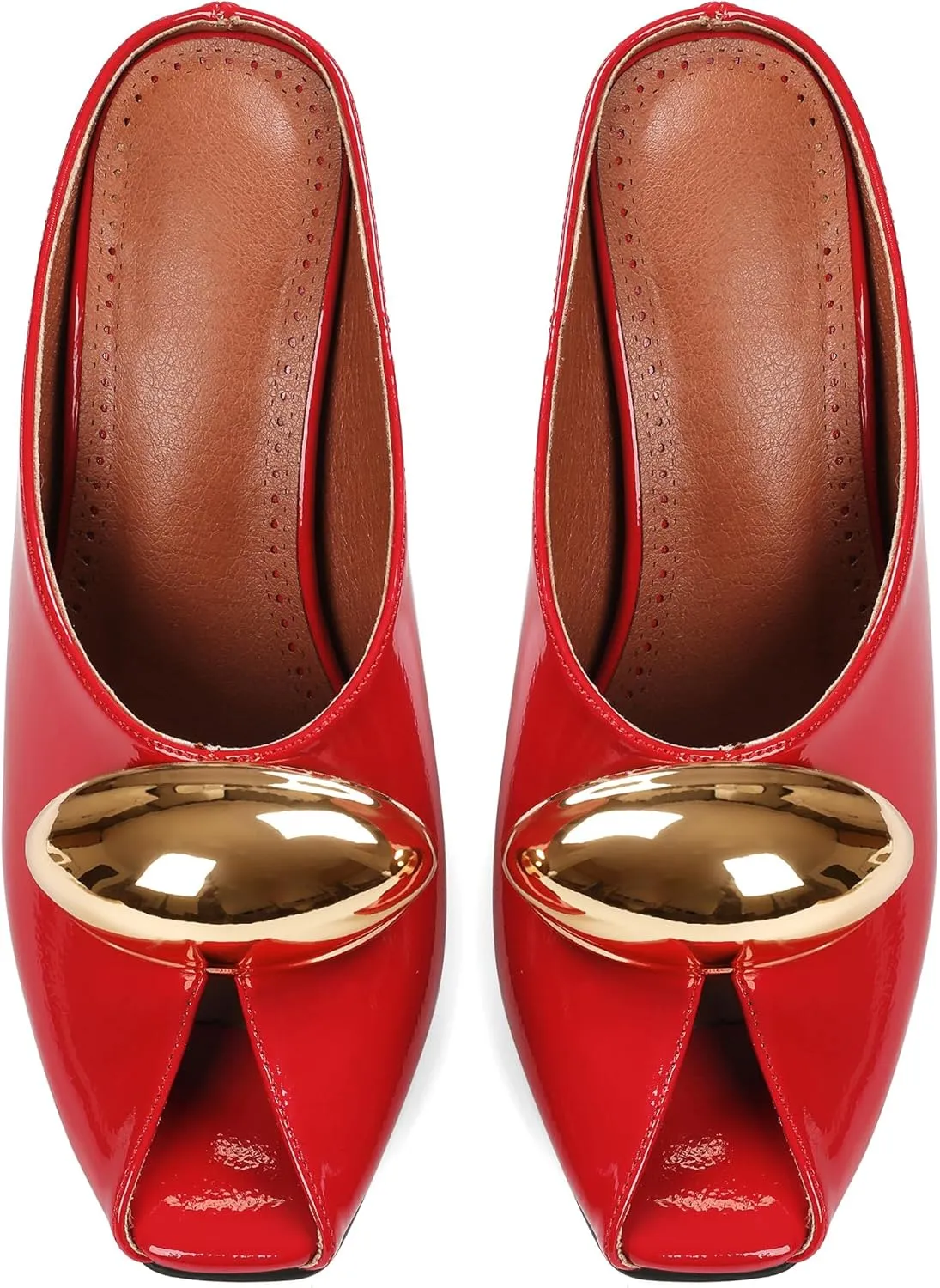 Oiamenne Stiletto Heels for Women Peep Toe Heeled Mules Sandals Pointed Toe Pumps High Heeled Sandals for Women Comfortable Casual Wedding Office Dating Dress Shoes