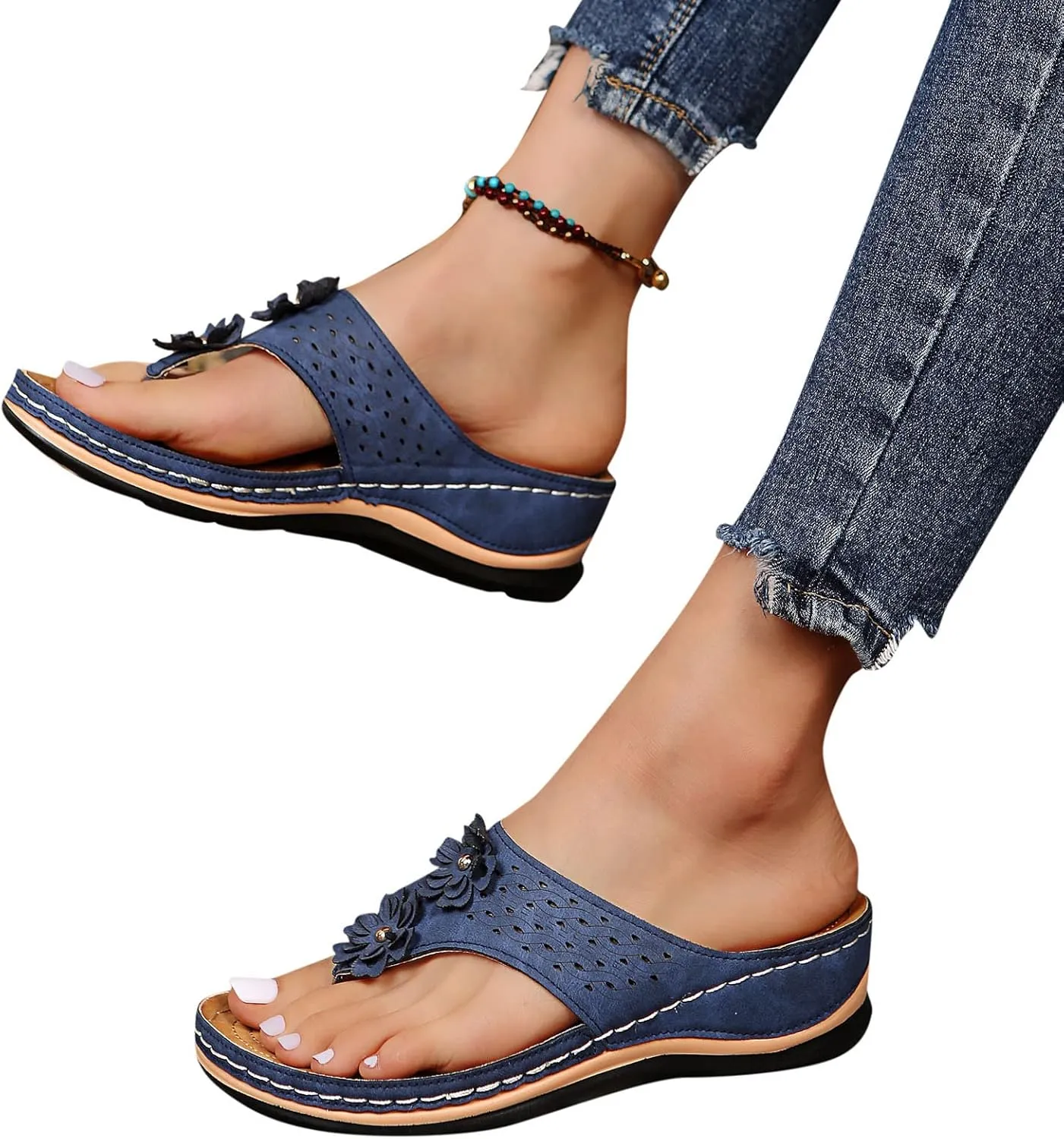 Orthopedic Sandals for Women Arch Support Dressy Flip Flops Shower Wide Wedge Sandals Dressy Summer Womens Slides Orthopedic Sandals Summer Dressy Orthopedic Sandles for Women
