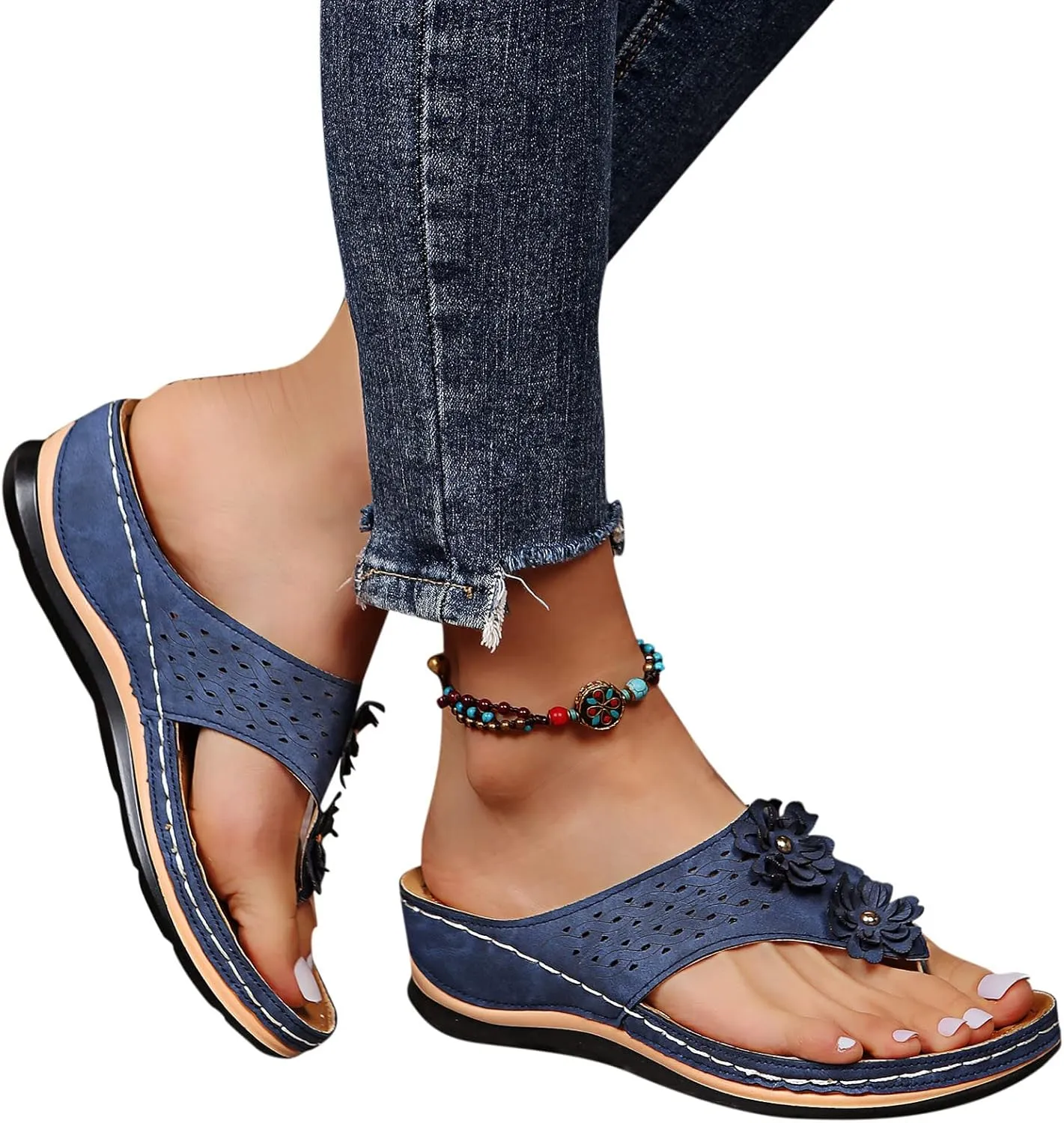 Orthopedic Sandals for Women Arch Support Dressy Flip Flops Shower Wide Wedge Sandals Dressy Summer Womens Slides Orthopedic Sandals Summer Dressy Orthopedic Sandles for Women